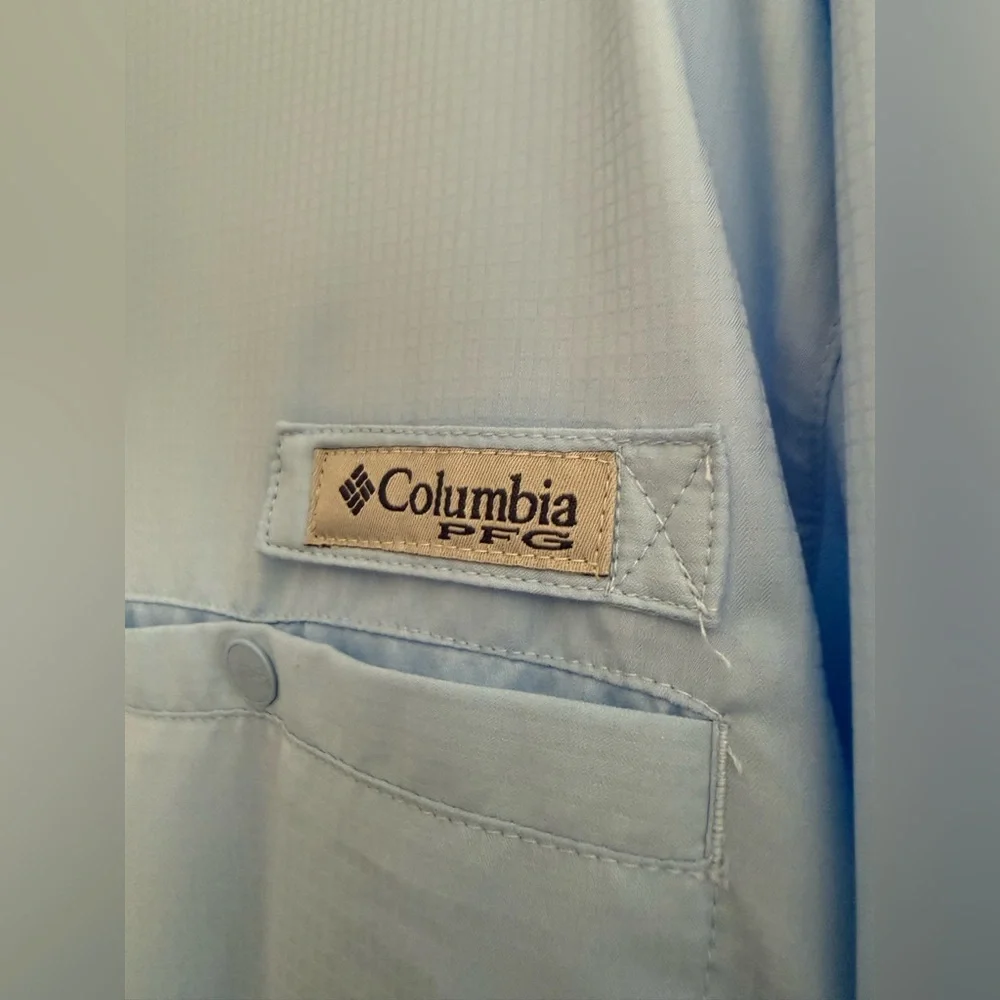 2 Columbia PFG Omni shade button up multi pocket long sleeve shirt - Picture 14 of 15